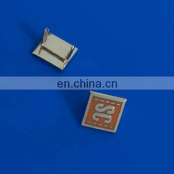 bag custom shape crown metal tag
