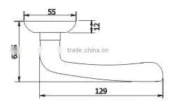 ZH023:TRUST Zinc Alloy with Escutcheon shake hand door handle
