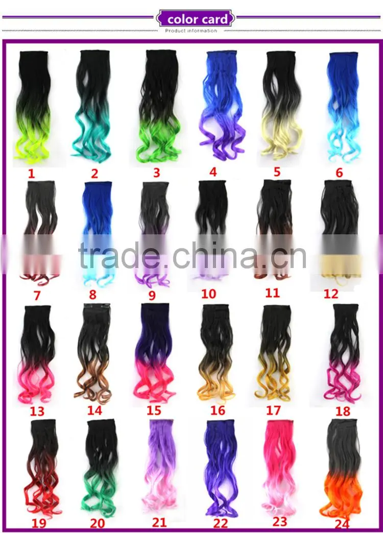 cheap fashion europe ombre curly synthetic two tone hair extension