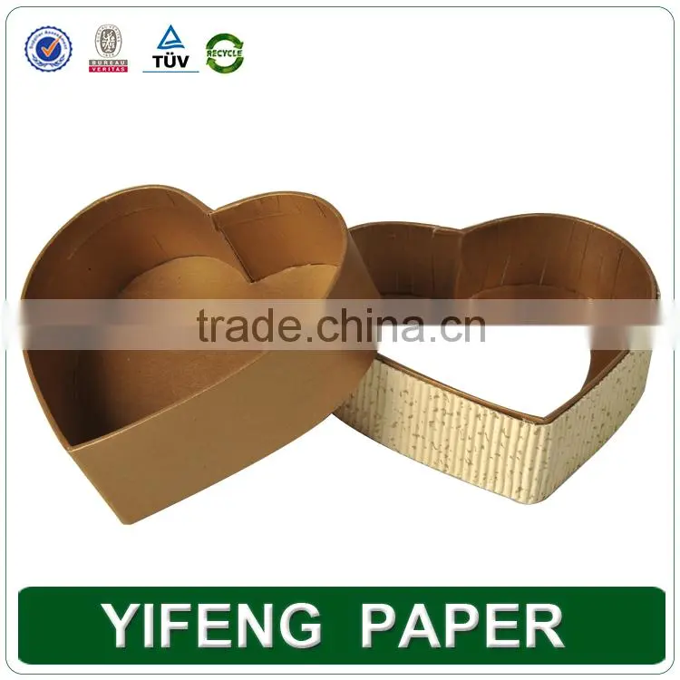 new custom heart shape cardboard gift packaging box, cardboard paper packaging box