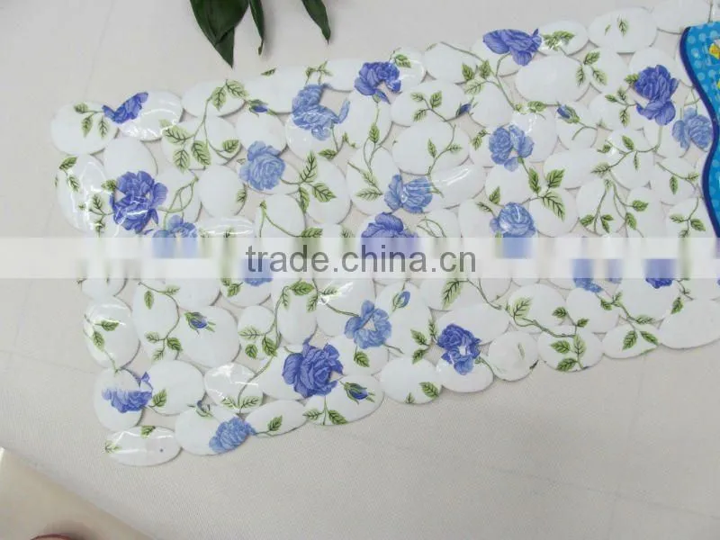 Printed rose flower bathtub mat bath mat
