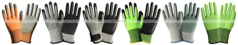 HPPE Anti Cut Proof Butcher Safety Aramid Fiber Cut Resistant Kitchen Work Gloves