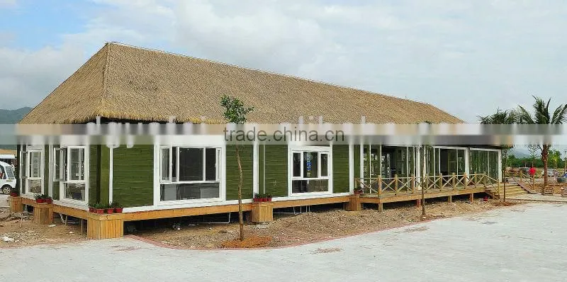 Artificial decorative reed thatch roofing