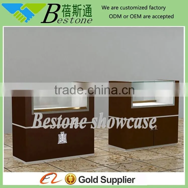 fashion names of watch shop, wooden display stand showcase for watch