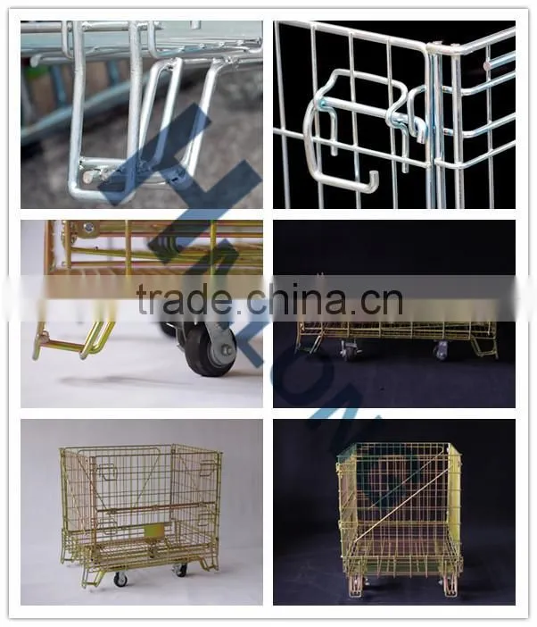 Weld fold storage galvanized zinc wire basket