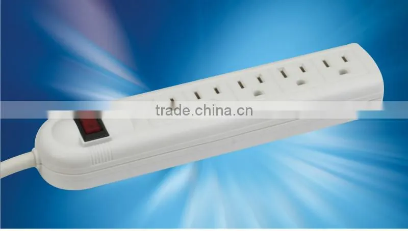 Guangzhou Factory ul approvals 5 outlet power strip/ individual switch