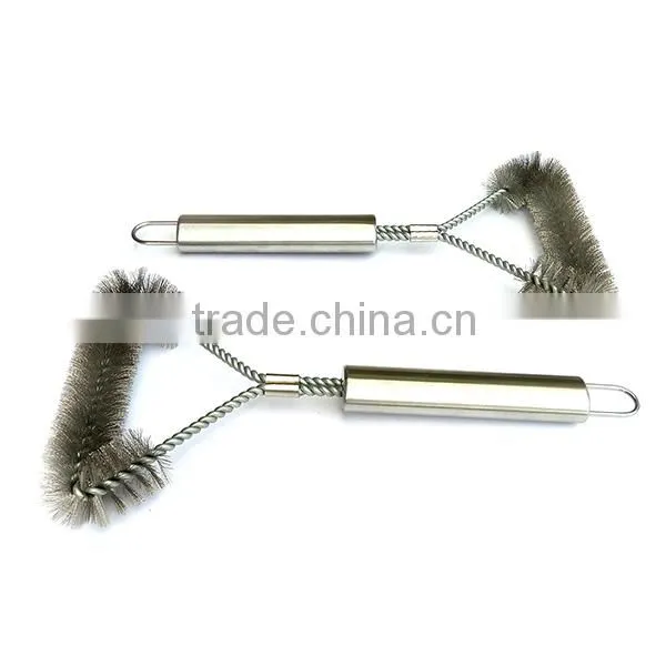 2016 New good quality BBQ grill brush stainless steel wire cleaning Barbecue grill brush 175g