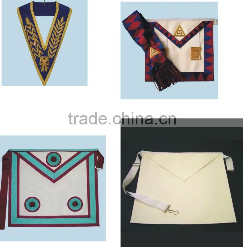 Embroidred Hand Machine Badges Regalia Apron Sashes Callor Cuff Masonic