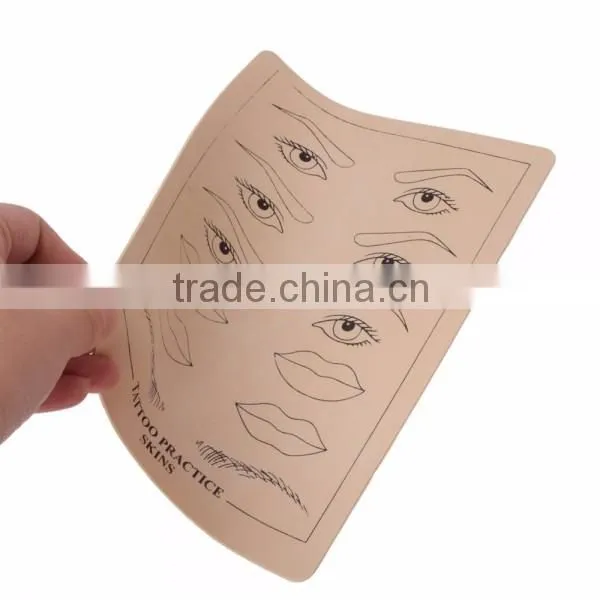 Beige Eyebrow Lips Picture Tattoo Permanent Makeup Simulation Practice Skin