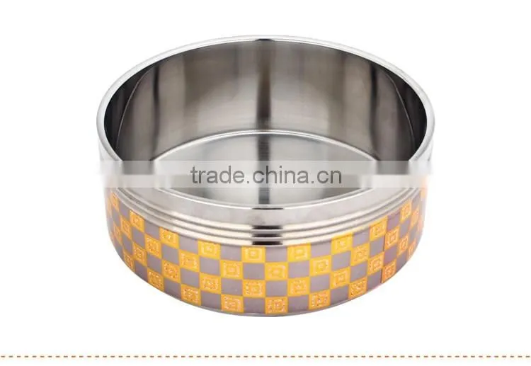 guangdong stainless steel tiffin lunch box/ 4 layers thermal metal food carrier/ hand pot