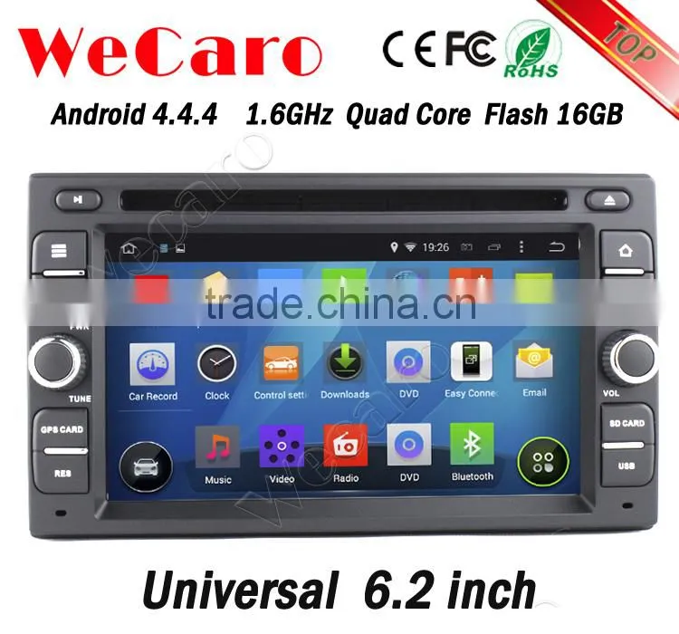 Wecaro 6.2" WC-2U6008 Android 4.4.4 car multimedia system touch screen gps navigation system WIFI 3G 1080p