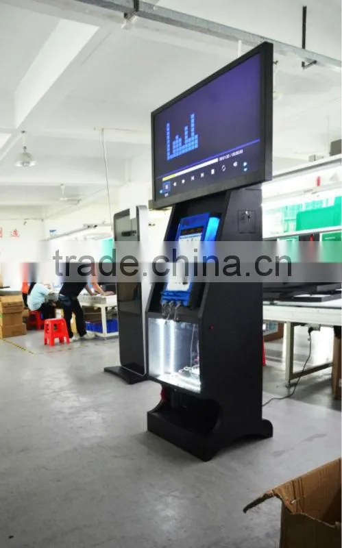 47 inch standing advertising player with brushing shoes function