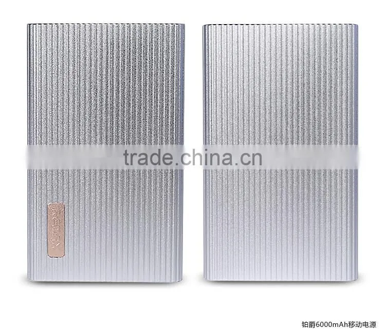 High quality wholesale Jazz power bank charger 6000mah