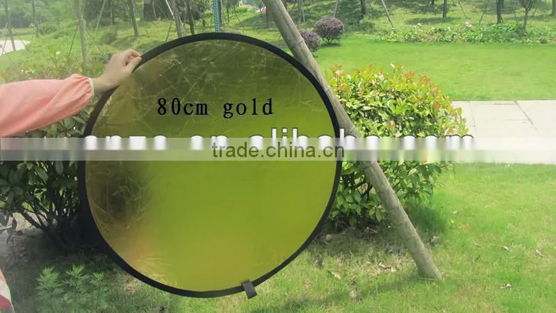 ET-80 silver&gold 80cm 2 in 1 foldable photo Studio Reflector board mini flash reflector