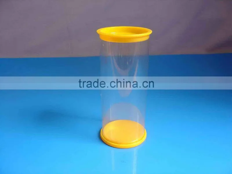 clear round barrel ,plastic tube with customized in any designs