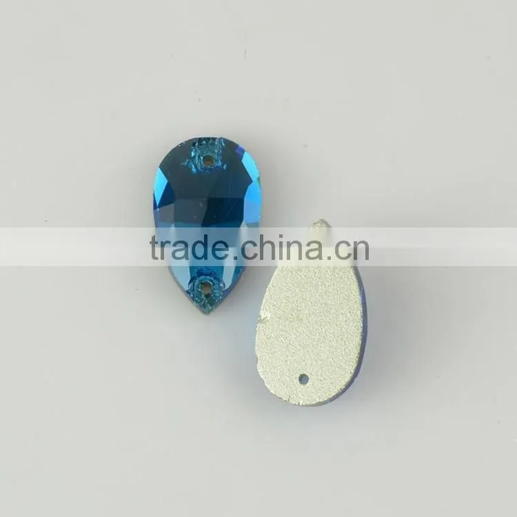 Sew on Stone Acrylic Rhinestone Flat back Tear Drop in 6 Colors For Clothes