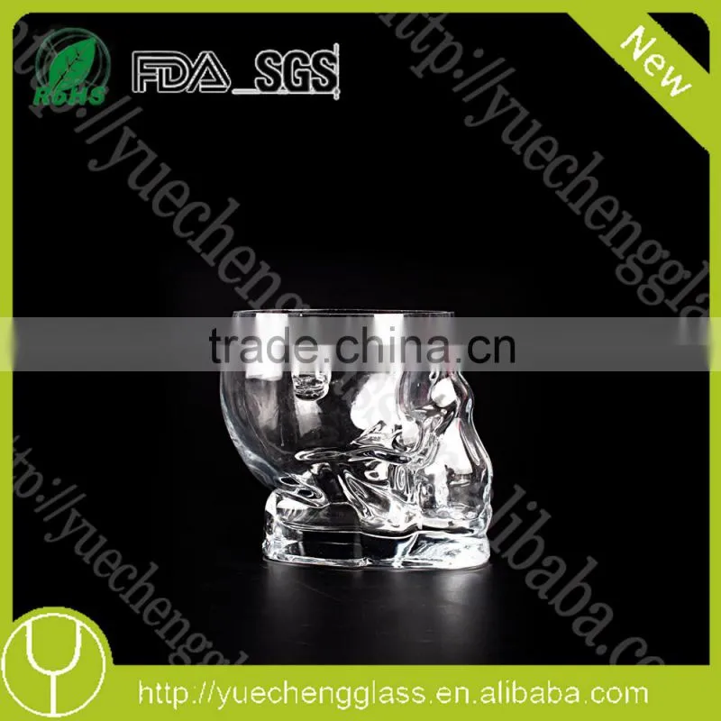skull head custom clear glass ice bucketskull head custom clear glass ice bucket