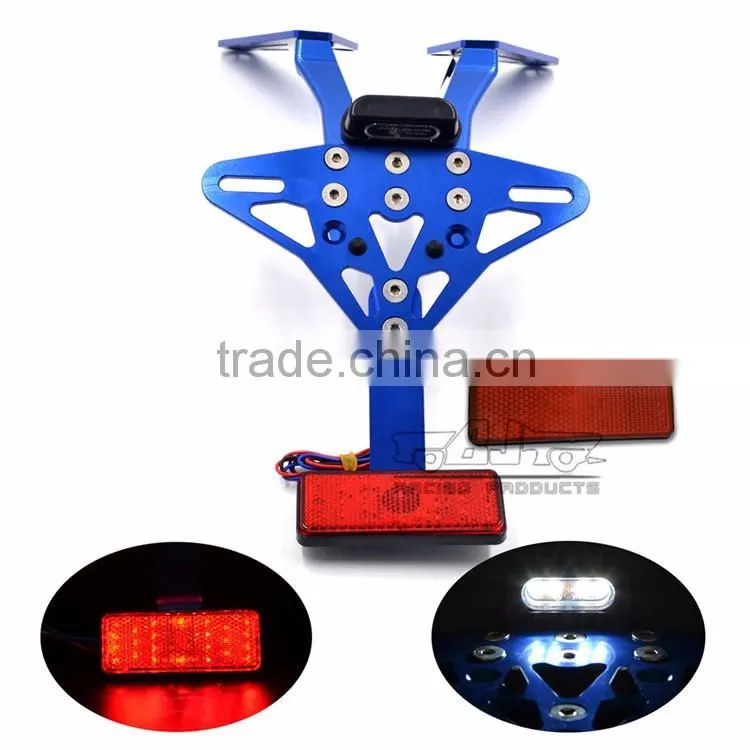BJ-LPL-TMAX001 Motorcycle CNC Aluminum Tail Tidy Lisence Plate Bracket Blue for Yamaha T MAX 530 2013-2015