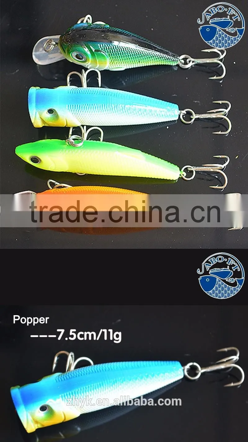 2016 wholesale newest colorful crank bait popper lures