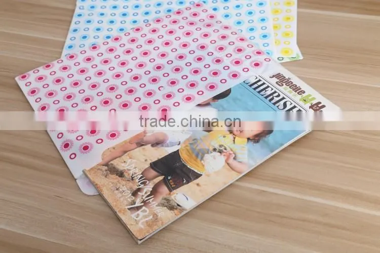 PP office stationery plastic transparent A4 Document wallet with button lock