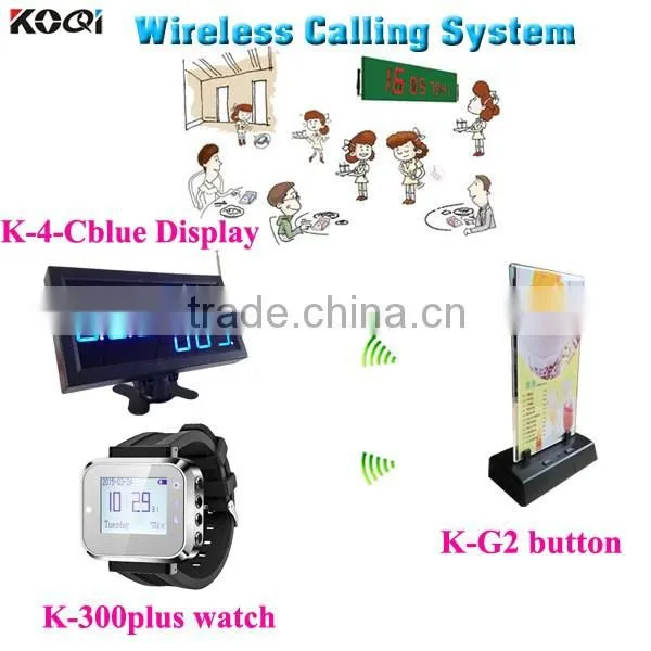 Ticket Queue Management alarm system wireless Restaurant Waiter Call System