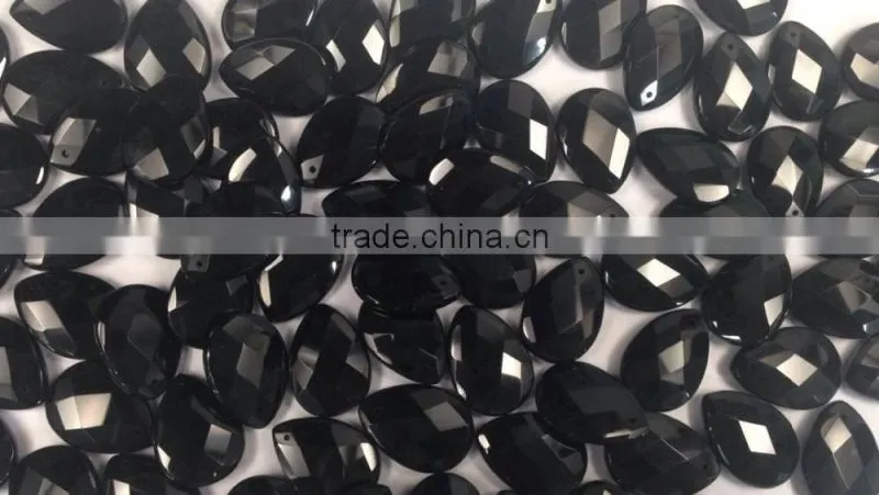 Wholesale cheap teardrop pear shaped black onyx beads,black onyx gem stone