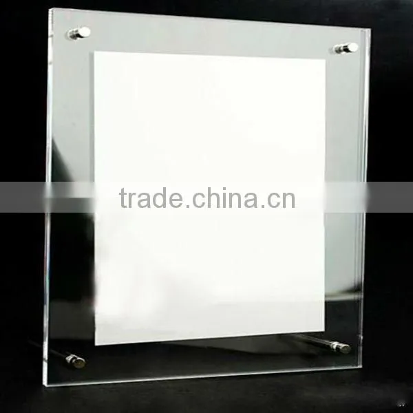 new design acrylic customized glass photo frame