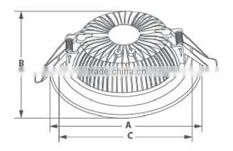 2015 new led downlight dimming of ac led module