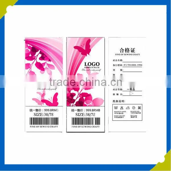 b2b website heavy cardboard paper material cutting templates for clothing price tags
