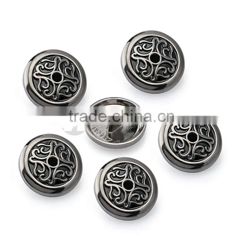 Wholesale Custom Gun Metal Cap Top Sew Buttons For Women Fashion Coats
