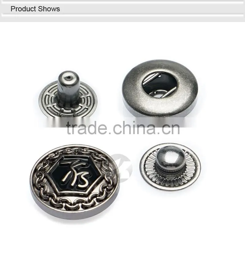 High Quality Paint Sprayed Zinc Alloy Spring Type Snap Button