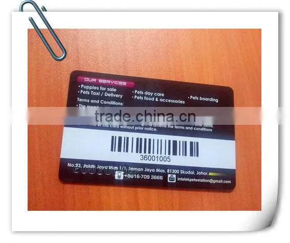 Panton both sides full color printing salon membership card manufacturer