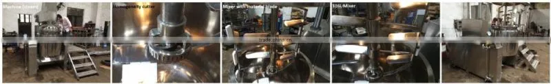 MIC- 500L cheap ice cream Vacuum mix tank/homogenizer syrup vacuum mixer with 500L oil and water tank with ce