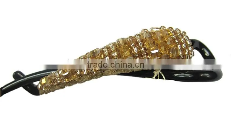 New Fashion Delicate Flower banana hair clip Pearls Hairclips