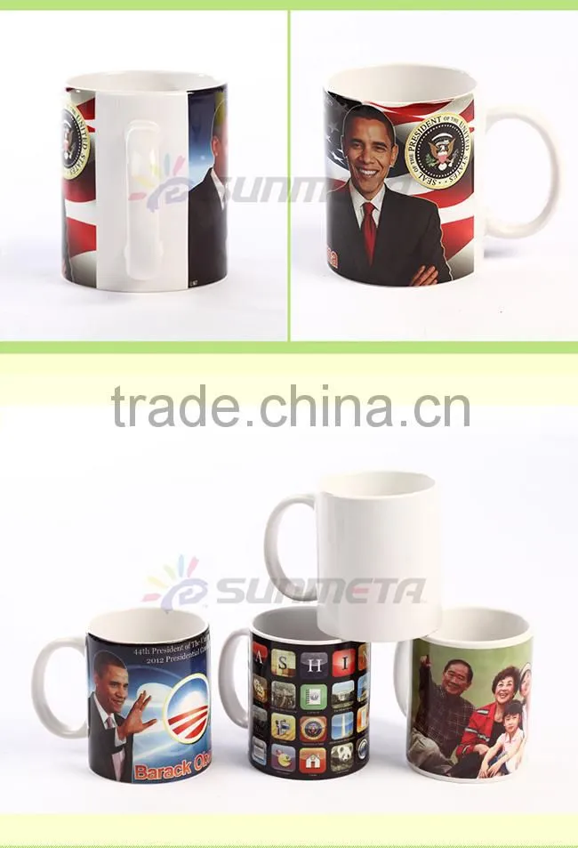 Sunmeta sublimation 11oz ceramic mug ,blank ceramic sublimation mugs