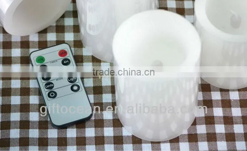 D80*H80mm paraffin pillar electronic swinging Christmas LED candles gifts