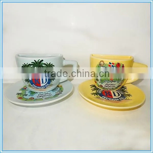 Wholesale tourist souvenir ceramic mini coffee mug