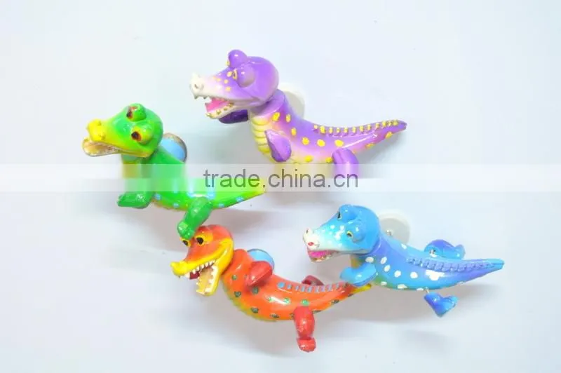 6 inch Plastic Crocodile Eat Fish Handmade Popular Fridge Magnet