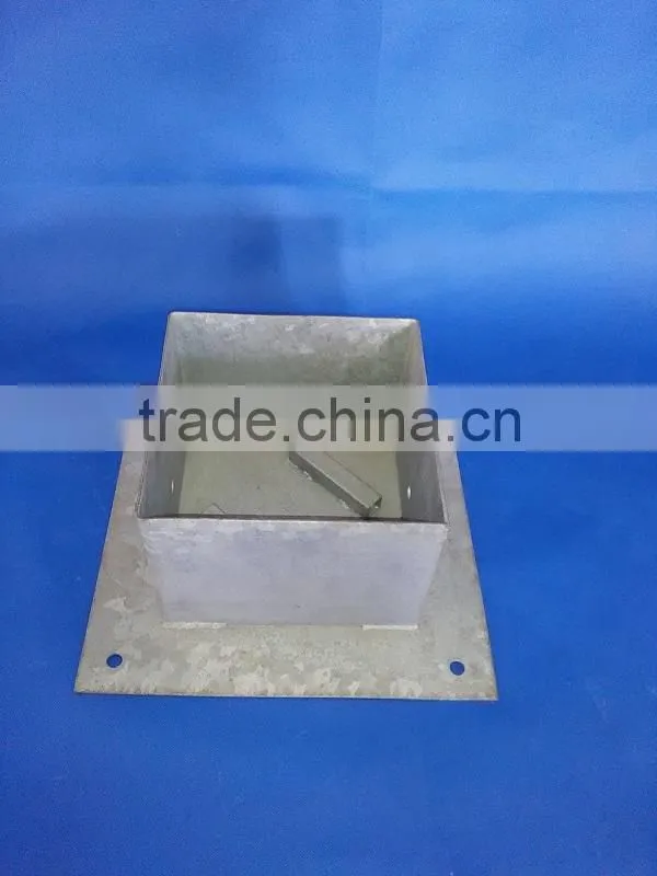 iron fencing bolt down pole plate