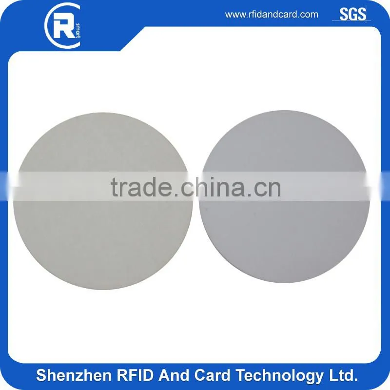 MIFARE Ultralight EV113.56MHz Coin PVC card / RFID Tag/DIS CARD With 3M adhesive