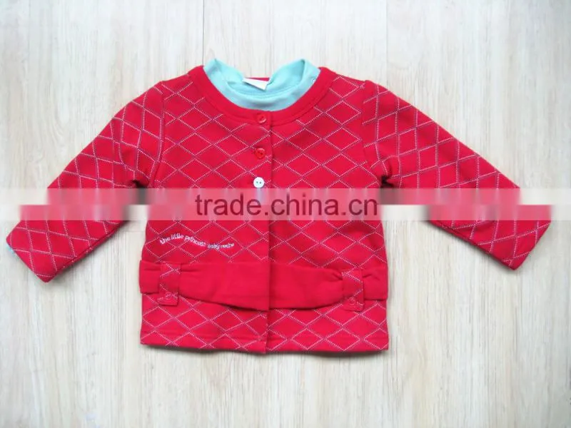 wholesale clothing red plain clothing baby girls spring coats