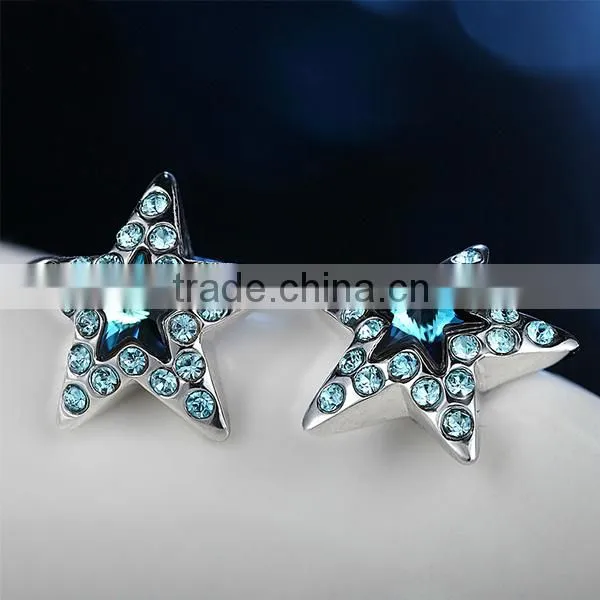 Most Popular Star Shape cz Diamond Stud Earrings