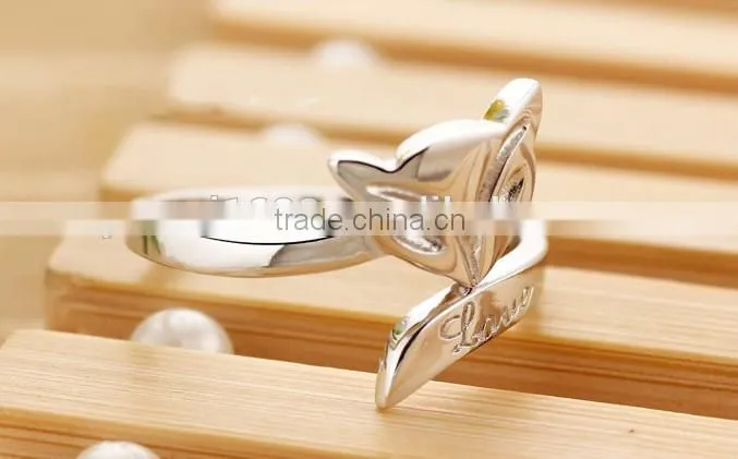 china 925 sterling silver with natural gemstone amethyst ring silver ring Korean fashion ladies cz rings