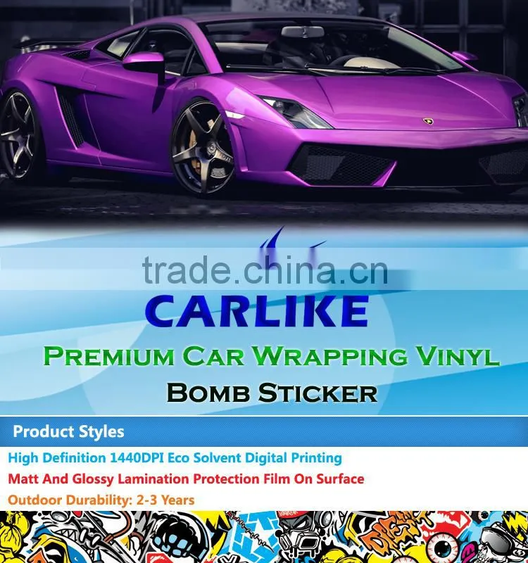 HD-004 Newest Design 1.52*30m Car Bomb Sticker Rolls For Sale