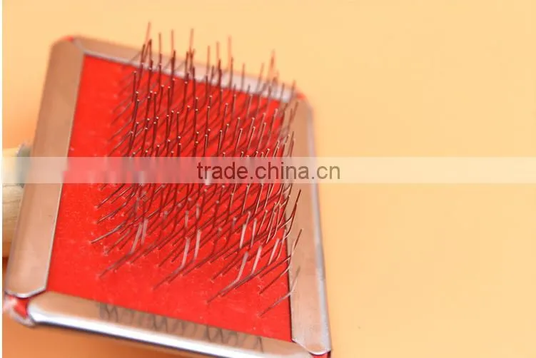 pet grooming wooden thin needle comb
