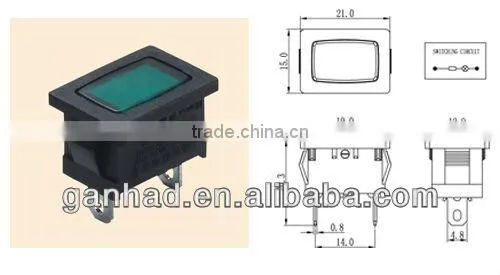 Single Pole Rocket Swtich&6A250V 8A 250V Rocker Switch