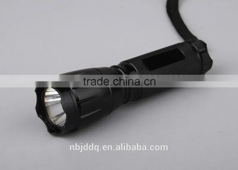 Red colour pocket torch rechargeable mini 3w battery led flashlight