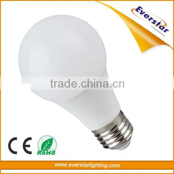 Stock lamp CE ROHS 5W 7W Dimmable E27 LED energy lighting A60 no flicking led bulb