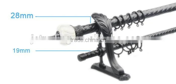 High quality window twist double curtain pole