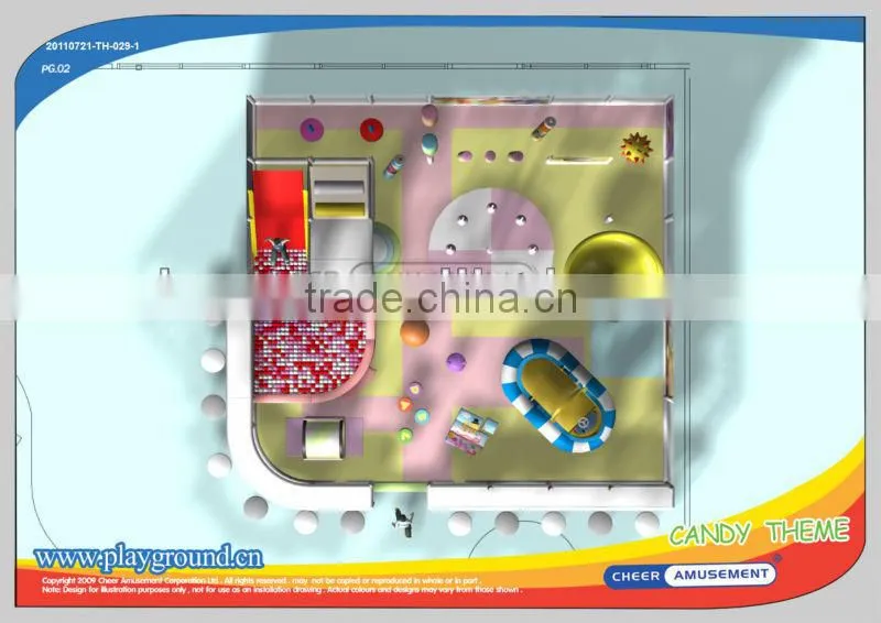 Cheer Amusement children indoor candy castle amusement park